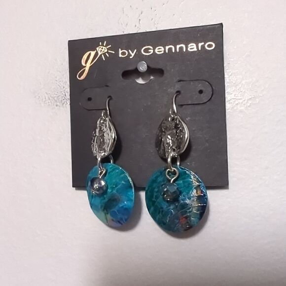 NWT Silver and Blue Earrings - Picture 1 of 2